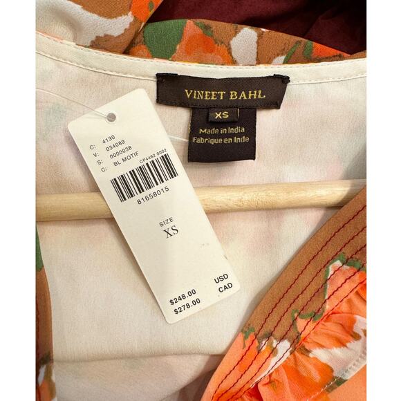 NEW Anthropologie Vineet Long Dress 70s Floral Artsy Boho Hippie XS Cottagecore - Picture 3 of 12